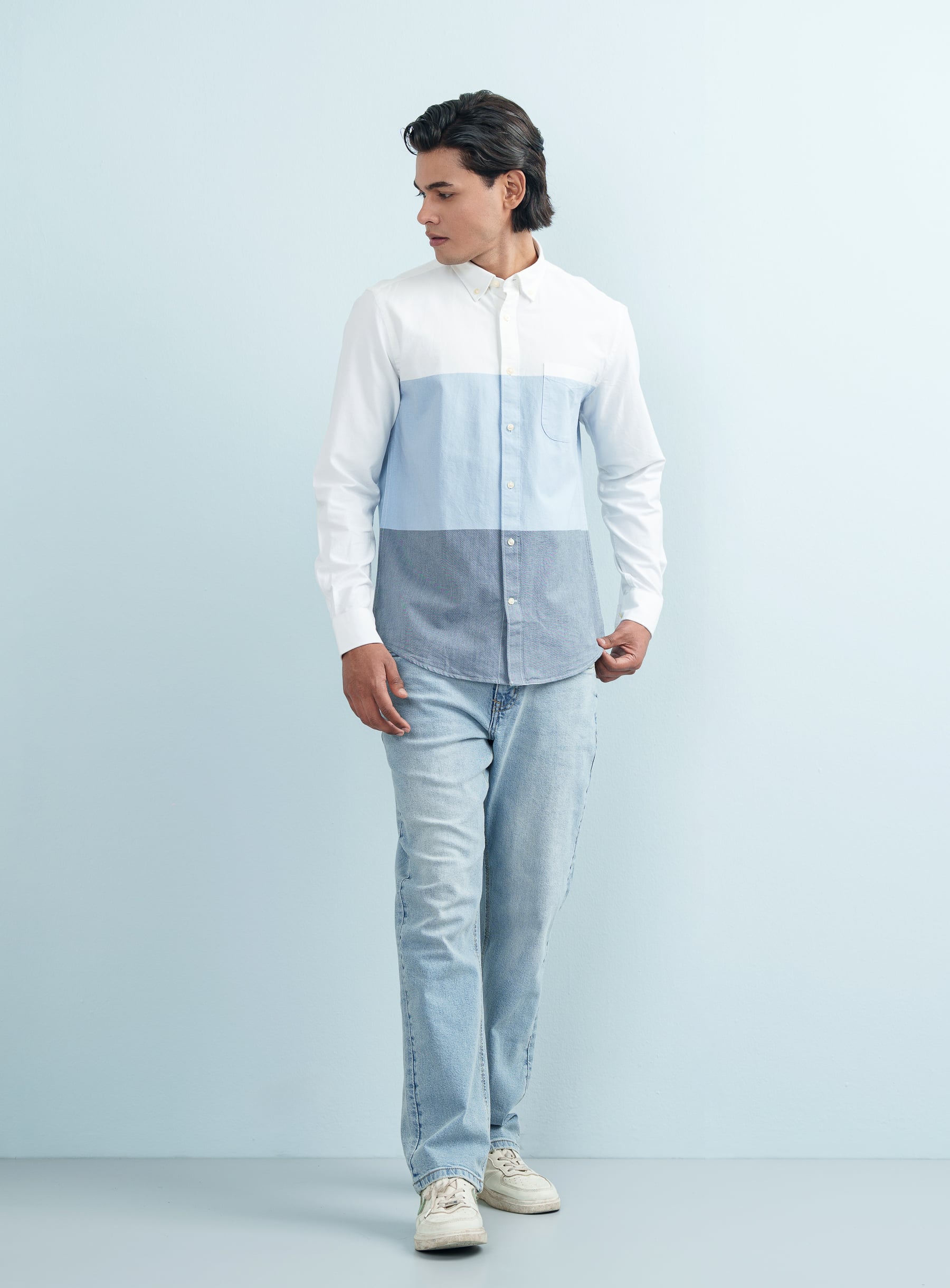 Multi-color Striped Block Shirt