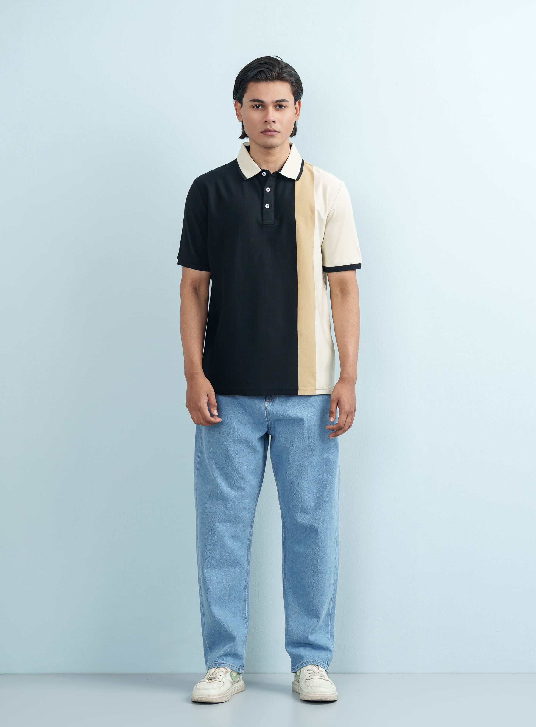 Vertical Panelled Polo