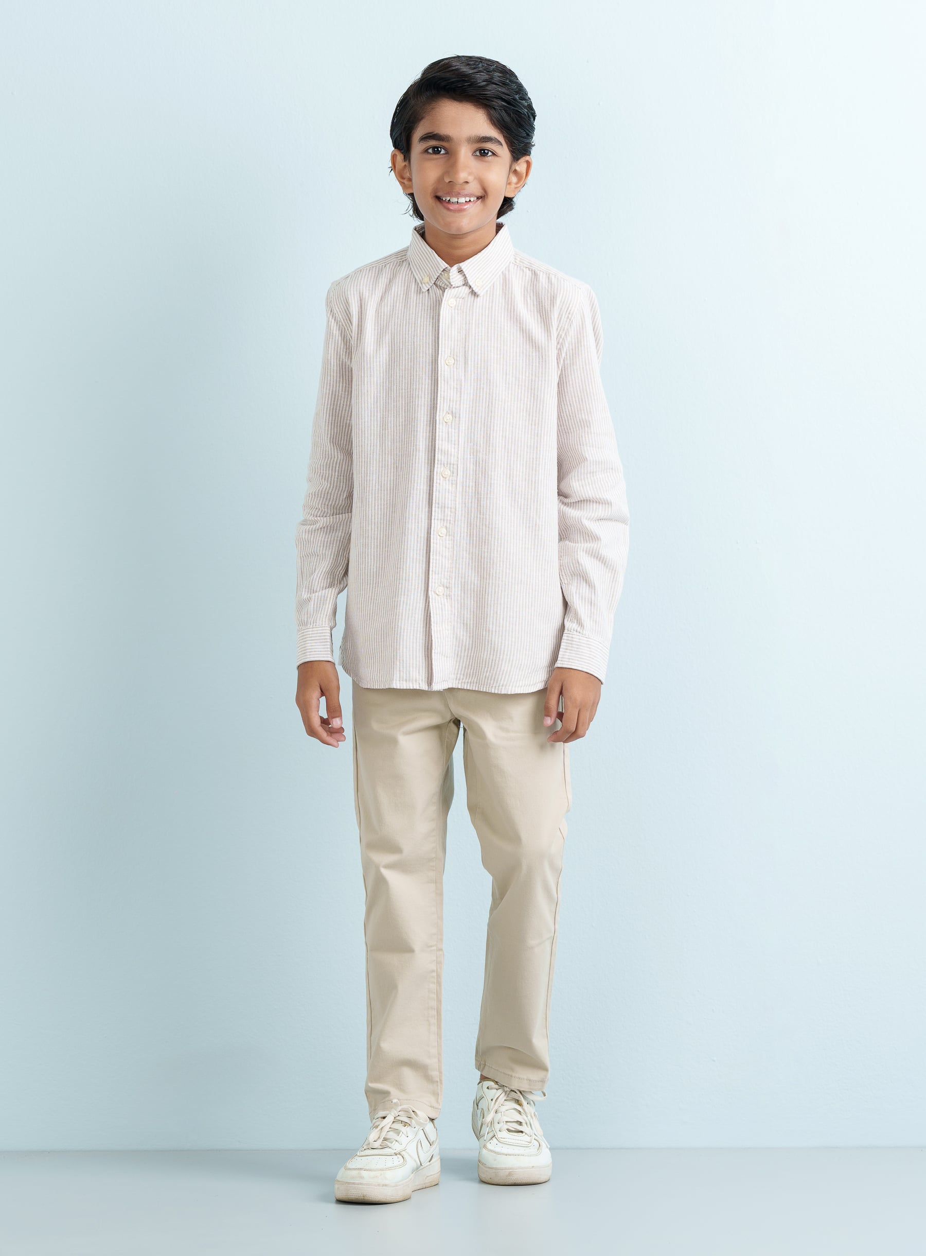 Ivory Mist Vertical Stripe Shirt
