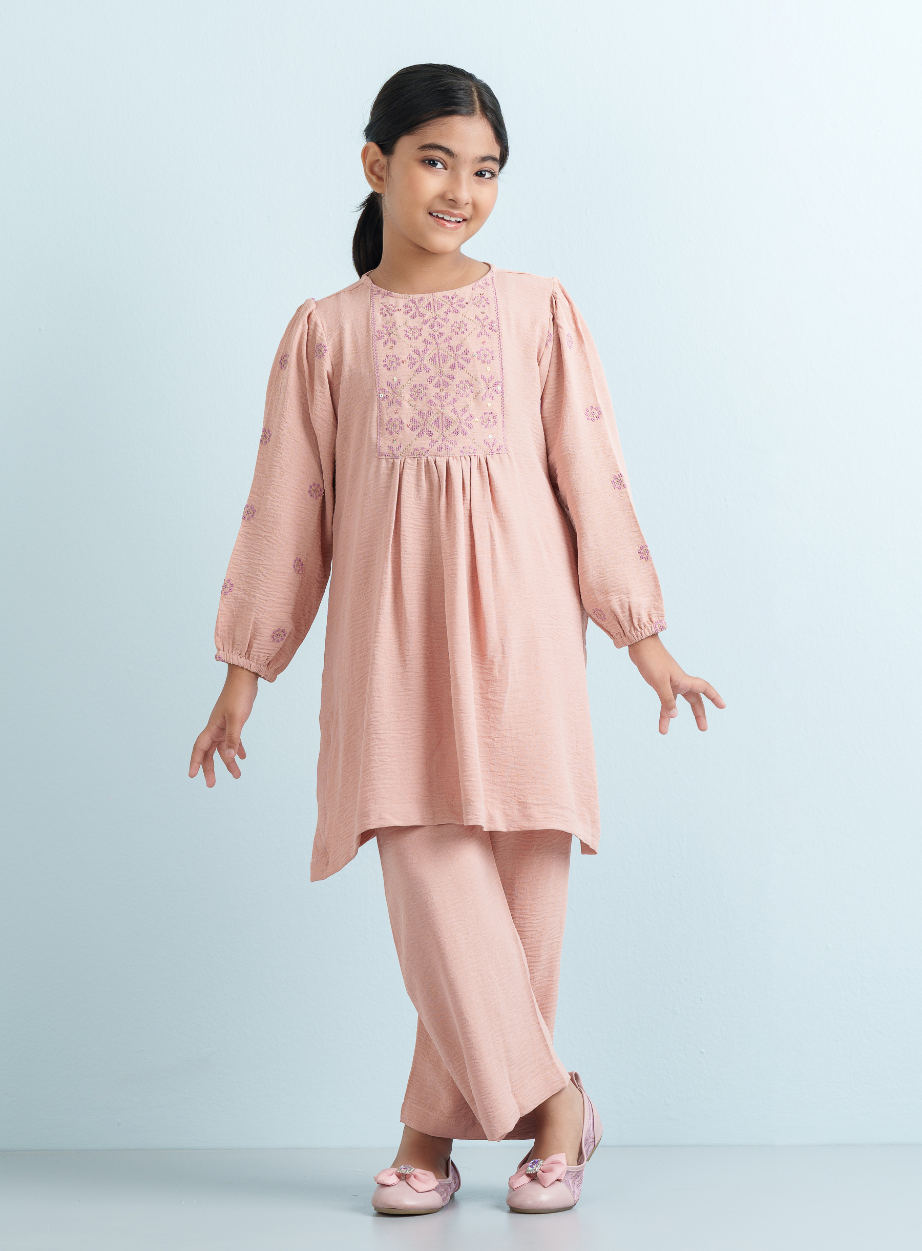 Embroidered Kids Two Piece